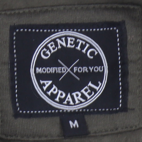 Genetic Apparel Men’s Green M Distressed Pullover Hoodie Grunge