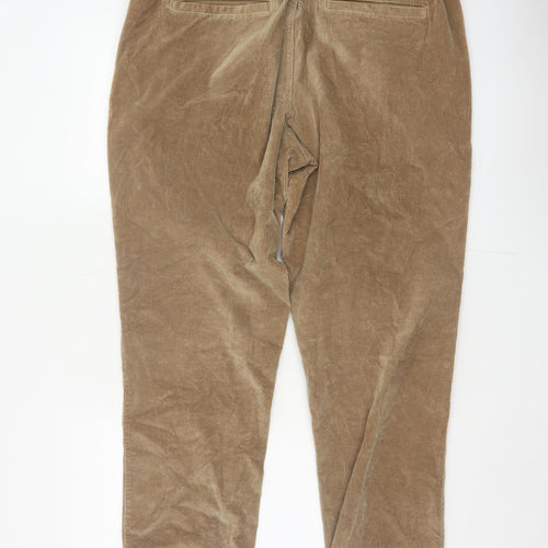 Denim Co. Men’s Beige M Corduroy Cuff Jogger Trousers Drawstring