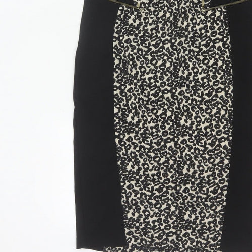 Marks and Spencer Women Black Leopard Print UK 12 Pencil Dress