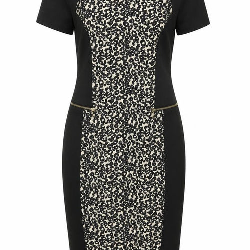 Marks and Spencer Women Black Leopard Print UK 12 Pencil Dress