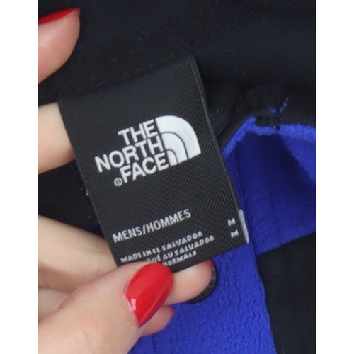 The North Face Men’s Blue Black M Fleece Snap Henley Sweatshirt