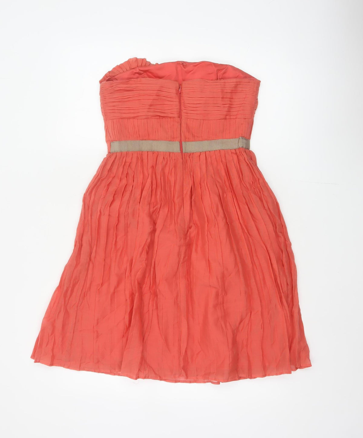 Mango Women Coral UK 10 Strapless Fit & Flare Party Dress