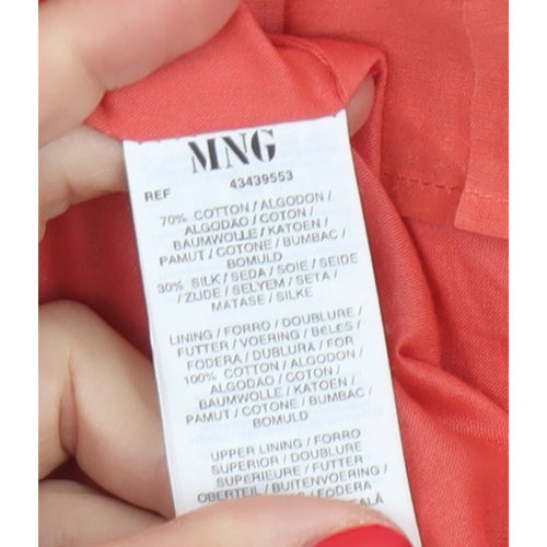Mango Women Coral UK 10 Strapless Fit & Flare Party Dress
