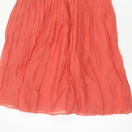 Mango Women Coral UK 10 Strapless Fit & Flare Party Dress