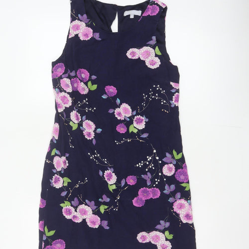 Red Herring Women’s Blue Floral Shift Dress Size 8 Sleeveless