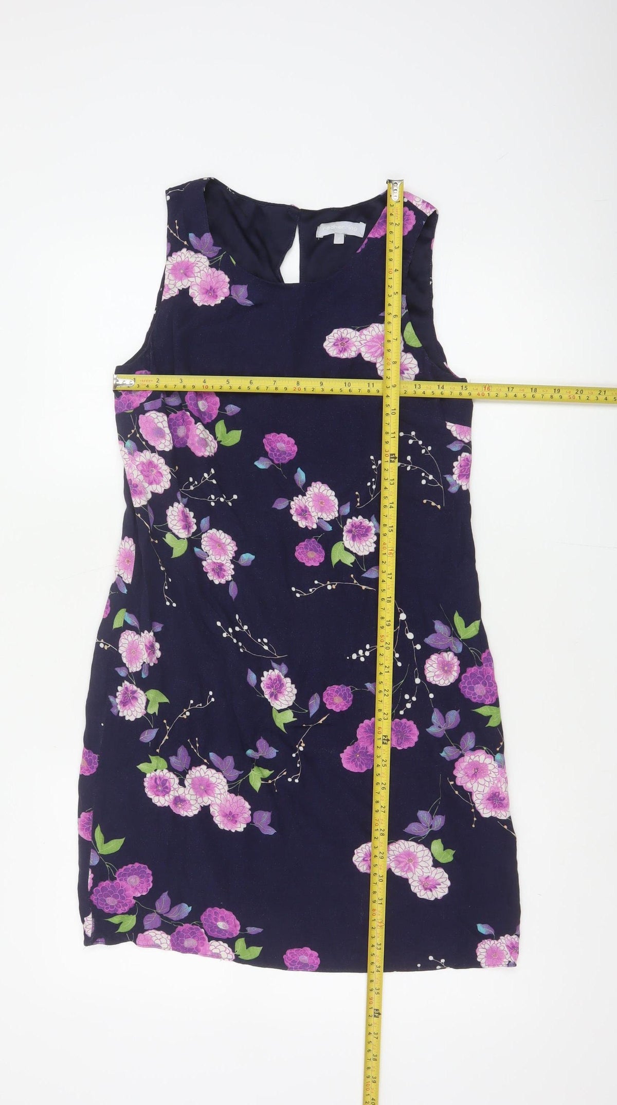 Red Herring Women’s Blue Floral Shift Dress Size 8 Sleeveless