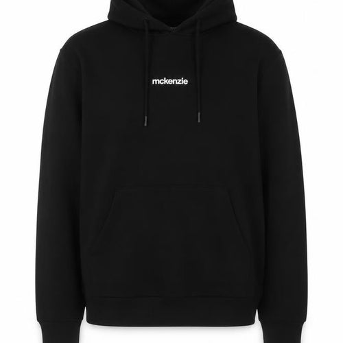 McKenzie Men’s Black S Pullover Hoodie Logo Drawstring Pocket