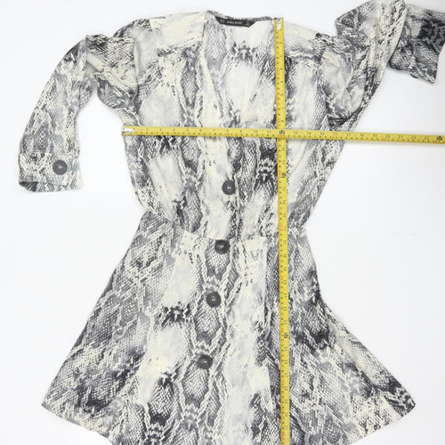 Zara Basic Women’s Multicoloured Snake Print XS Fit & Flare Dress