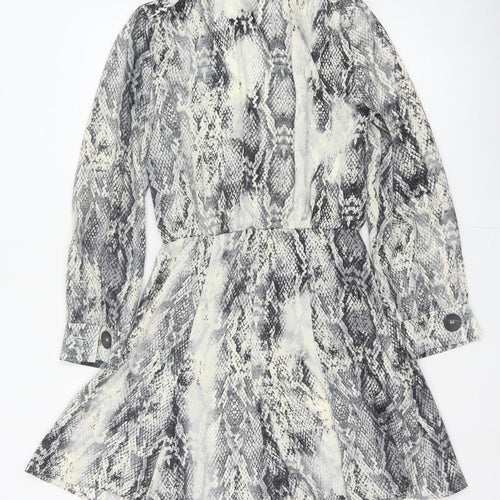 Zara Basic Women’s Multicoloured Snake Print XS Fit & Flare Dress