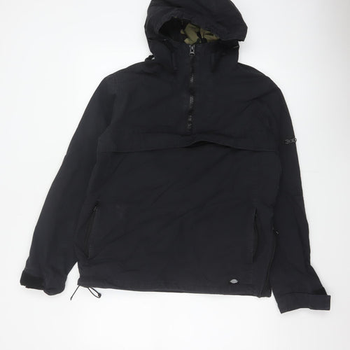 Dickies Men’s Black Small Hooded 1/4 Zip Anorak Jacket