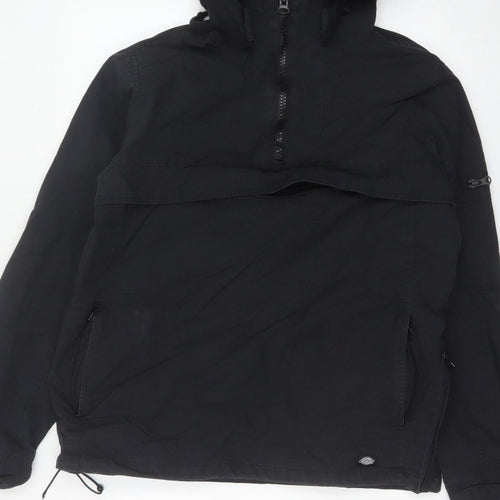 Dickies Men’s Black Small Hooded 1/4 Zip Anorak Jacket