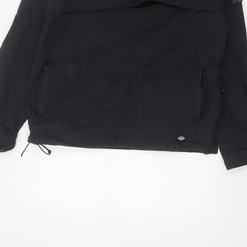 Dickies Men’s Black Small Hooded 1/4 Zip Anorak Jacket