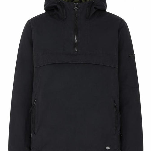 Dickies Men’s Black Small Hooded 1/4 Zip Anorak Jacket