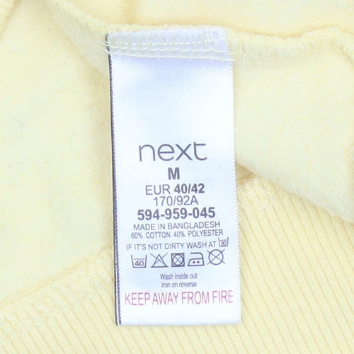 Next Women Yellow M Love Slogan Graphic Pullover Sweatshirt