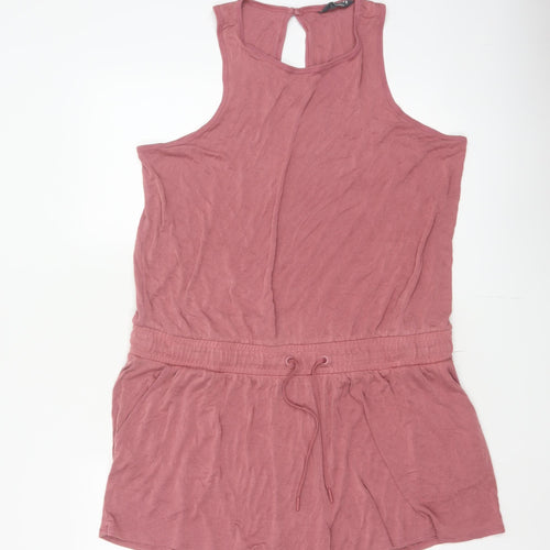 Marks and Spencer Women Pink UK 20 Modal Jersey Sleeveless Playsuit