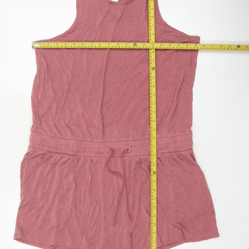 Marks and Spencer Women Pink UK 20 Modal Jersey Sleeveless Playsuit