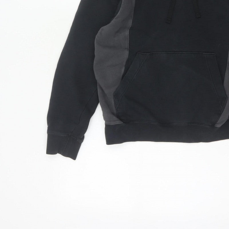 Nike Men Black Grey XS Pullover Hoodie Logo Graphic Fleece