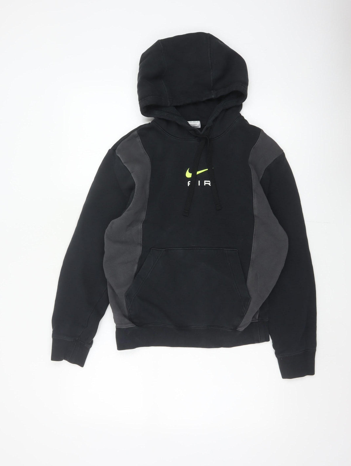 Nike Men Black Grey XS Pullover Hoodie Logo Graphic Fleece