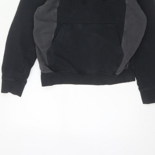 Nike Men Black Grey XS Pullover Hoodie Logo Graphic Fleece
