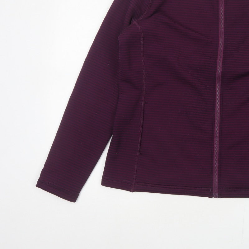 Rohan Women’s Purple L Striped Fleece Full Zip Jacket Pockets