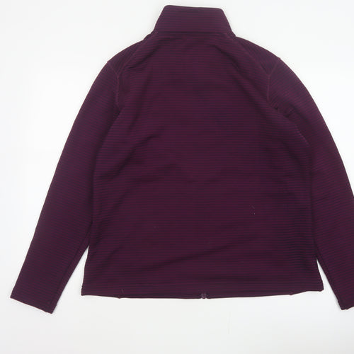 Rohan Women’s Purple L Striped Fleece Full Zip Jacket Pockets