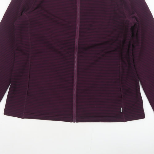 Rohan Women’s Purple L Striped Fleece Full Zip Jacket Pockets