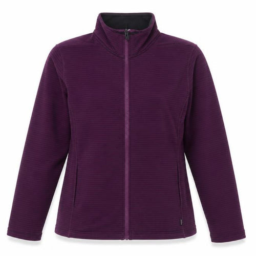 Rohan Women’s Purple L Striped Fleece Full Zip Jacket Pockets