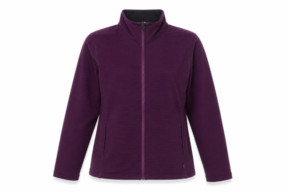 Rohan Women’s Purple L Striped Fleece Full Zip Jacket Pockets