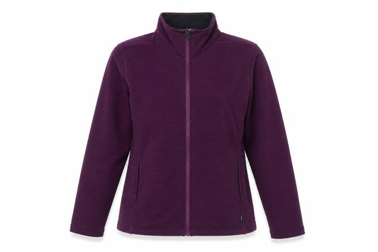 Rohan Women’s Purple L Striped Fleece Full Zip Jacket Pockets