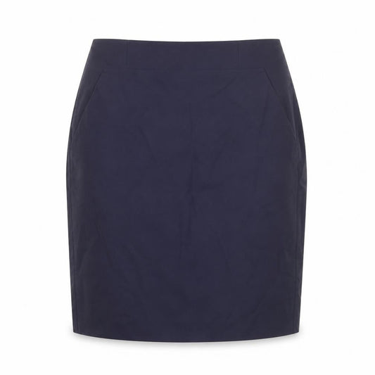 Hobbs NW3 Women Navy UK 8 Wool Pencil Knee Skirt Pockets