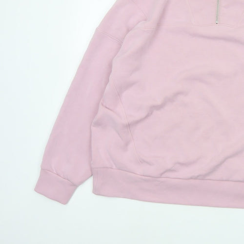Crew Clothing Company Women Pink XL Pullover Half Zip Sweatshirt