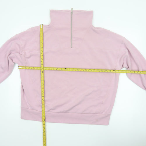 Crew Clothing Company Women Pink XL Pullover Half Zip Sweatshirt