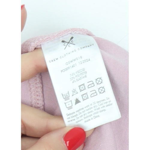 Crew Clothing Company Women Pink XL Pullover Half Zip Sweatshirt