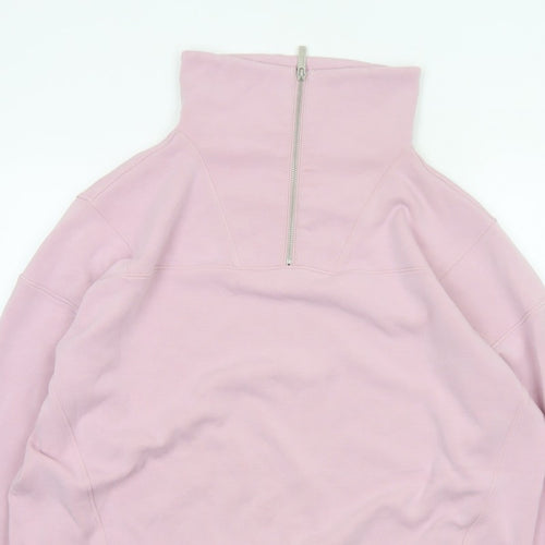 Crew Clothing Company Women Pink XL Pullover Half Zip Sweatshirt