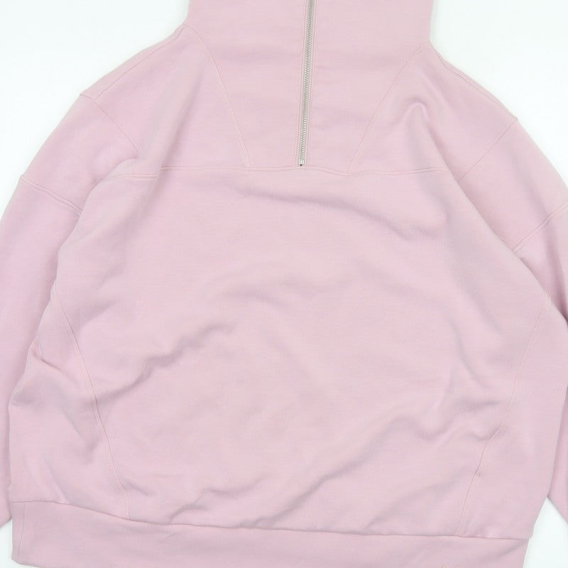Crew Clothing Company Women Pink XL Pullover Half Zip Sweatshirt