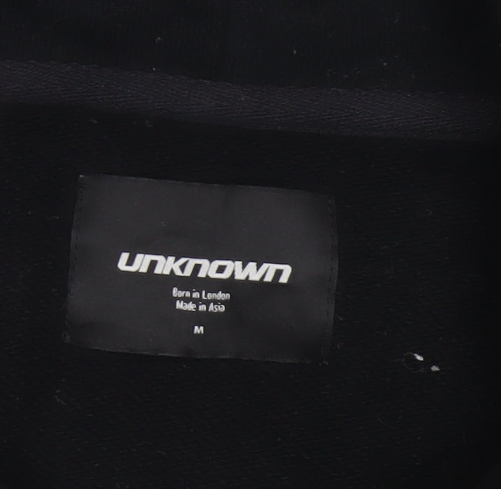 Additional view of Unknown Men’s Black M Full Zip Rhinestone Gothic Hoodie