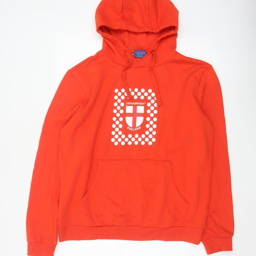 UEFA Euro 2024 Men’s Red L Pullover Hoodie England Football Graphic