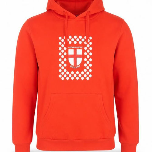 UEFA Euro 2024 Men’s Red L Pullover Hoodie England Football Graphic