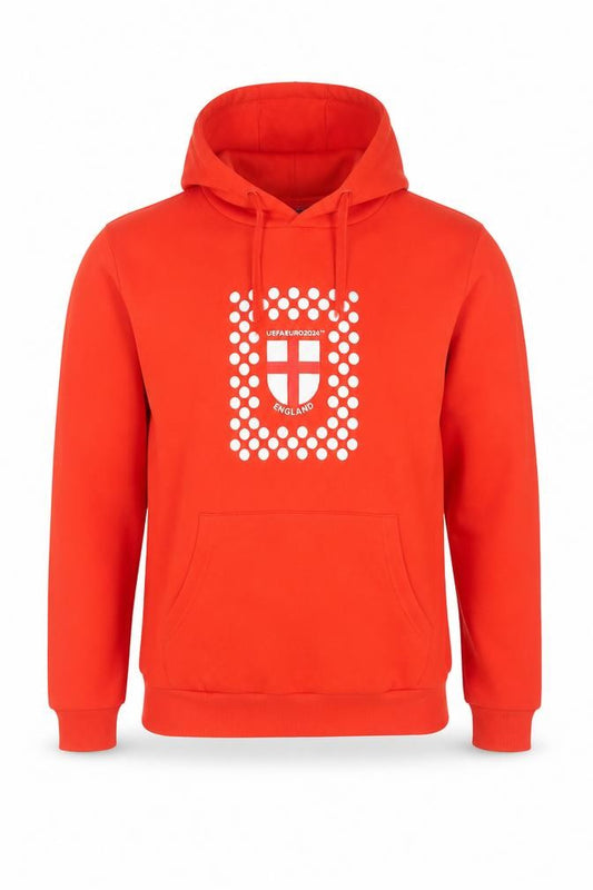 UEFA Euro 2024 Men’s Red L Pullover Hoodie England Football Graphic