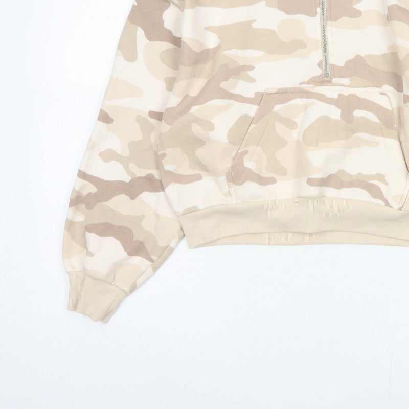Additional view of H&M Divided Women’s Beige Camo Quarter Zip Sweatshirt, size S