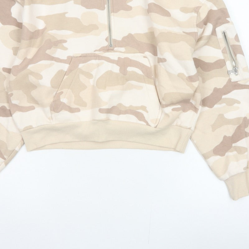 Additional view of H&M Divided Women’s Beige Camo Quarter Zip Sweatshirt, size S