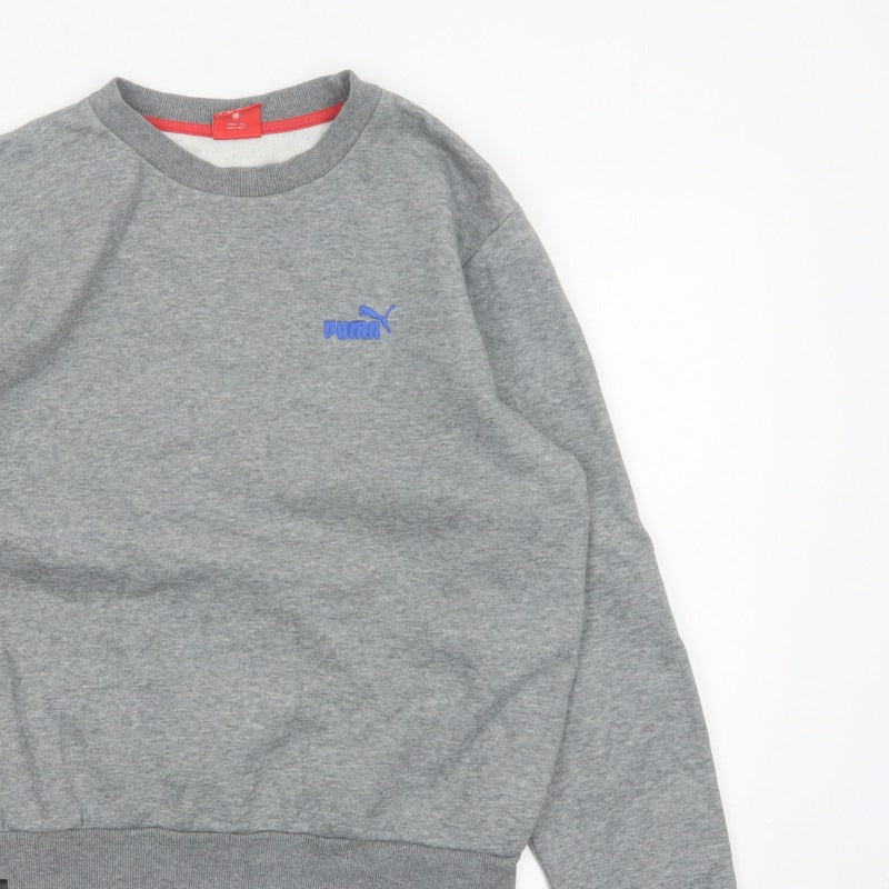 Additional view of Puma Men’s Grey M Pullover Crew Neck Embroidered Logo Sweatshirt