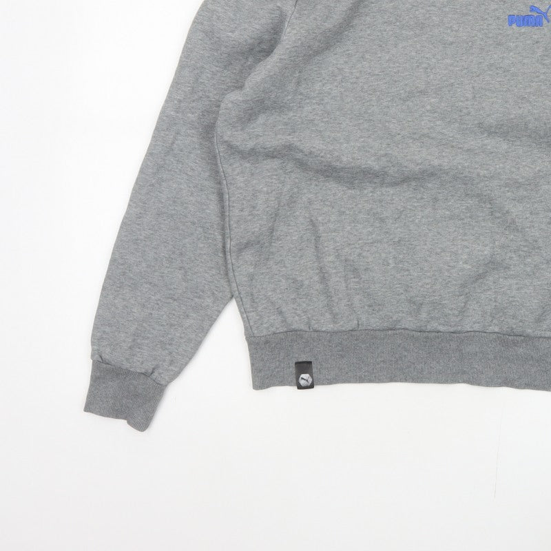 Additional view of Puma Men’s Grey M Pullover Crew Neck Embroidered Logo Sweatshirt