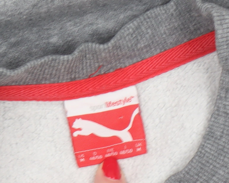 Additional view of Puma Men’s Grey M Pullover Crew Neck Embroidered Logo Sweatshirt