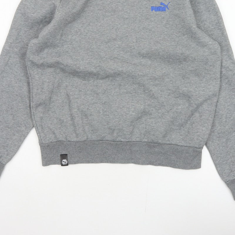 Additional view of Puma Men’s Grey M Pullover Crew Neck Embroidered Logo Sweatshirt