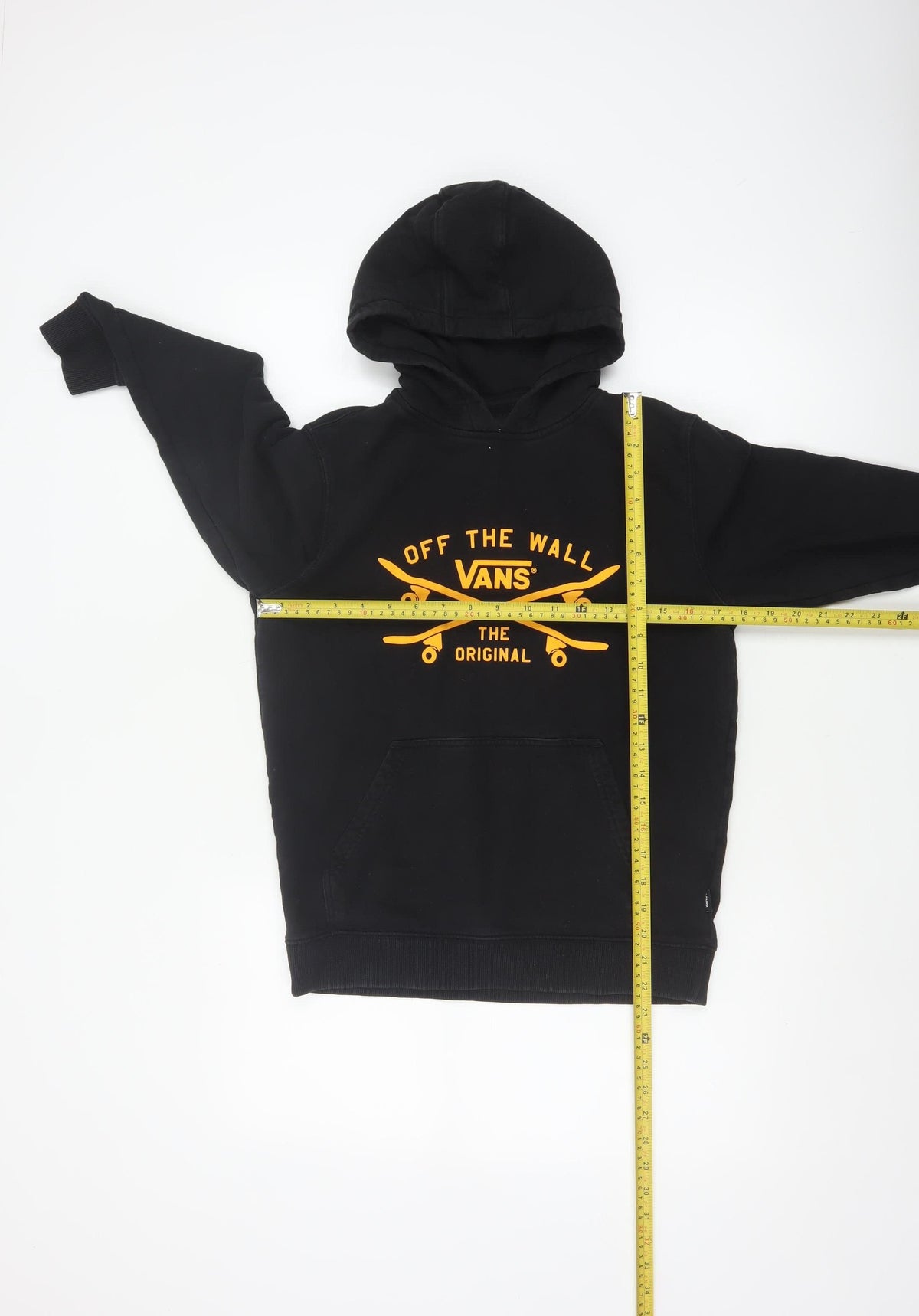 Vans Boys Black Large Hooded Pullover Jacket Skate Logo Cotton Blend