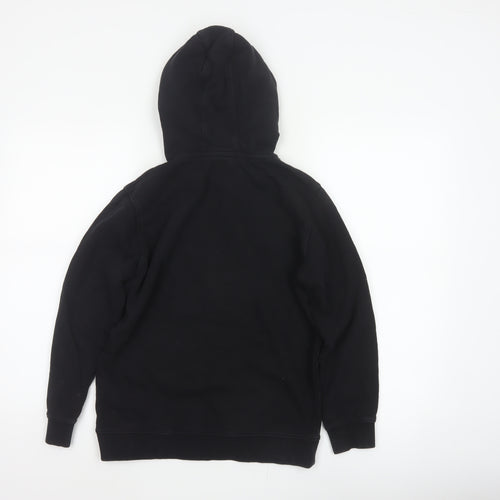 Vans Boys Black Large Hooded Pullover Jacket Skate Logo Cotton Blend