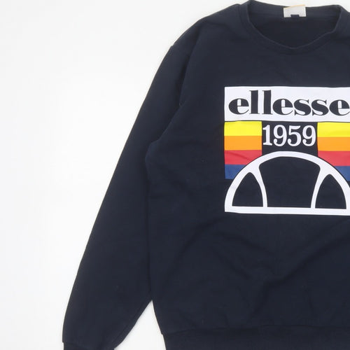 Ellesse Men’s Blue M Pullover Crew Neck 1959 Logo Sweatshirt