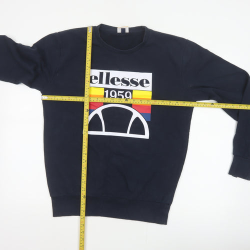Ellesse Men’s Blue M Pullover Crew Neck 1959 Logo Sweatshirt