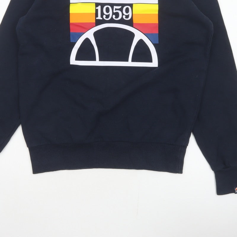 Ellesse Men’s Blue M Pullover Crew Neck 1959 Logo Sweatshirt